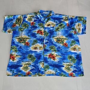 Rima Tropical Blue Hawaiian Shirt